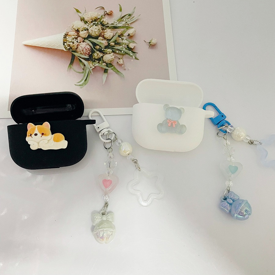 Tai Nghe Chó Dễ Thương Cho EarFun Air 2 NC / Air Mini 2 / Kẹp Ốp Silicon Chống Sốc Hộp Đựng Tai Nghe