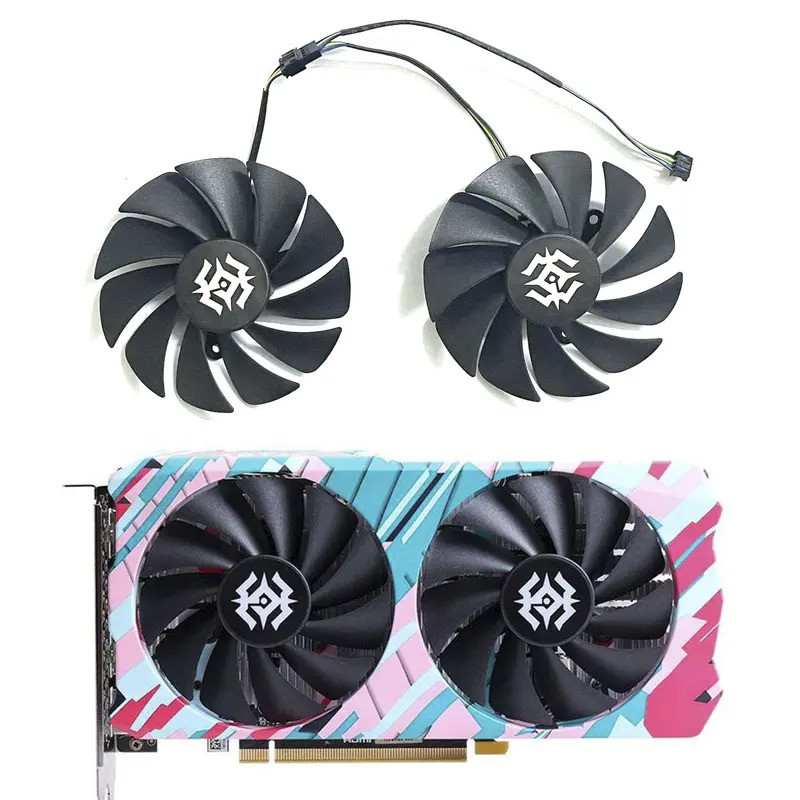 2 QUẠT Thương Hiệu Mới 89MM 4PIN DC 12V 0.46A RTX 4060 Quạt GPU Thích Hợp Cho Zotac GeForce RTX 4060