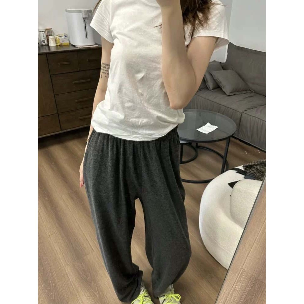 HM41 RL Classic Basic Style Pony Logo Embroidered Round Neck Short Sleeve Half Sleeve T Women's Casu