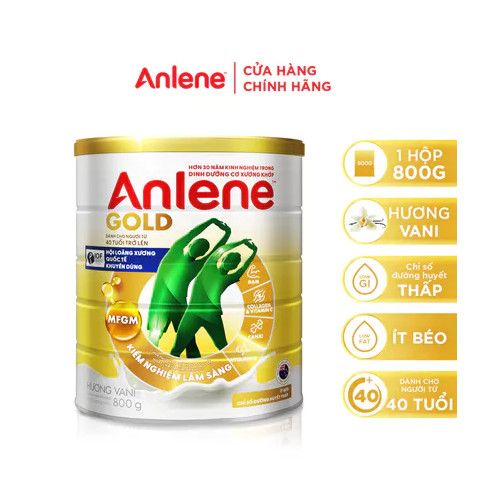 Sữa bột Anlene Gold 5X vani 800g