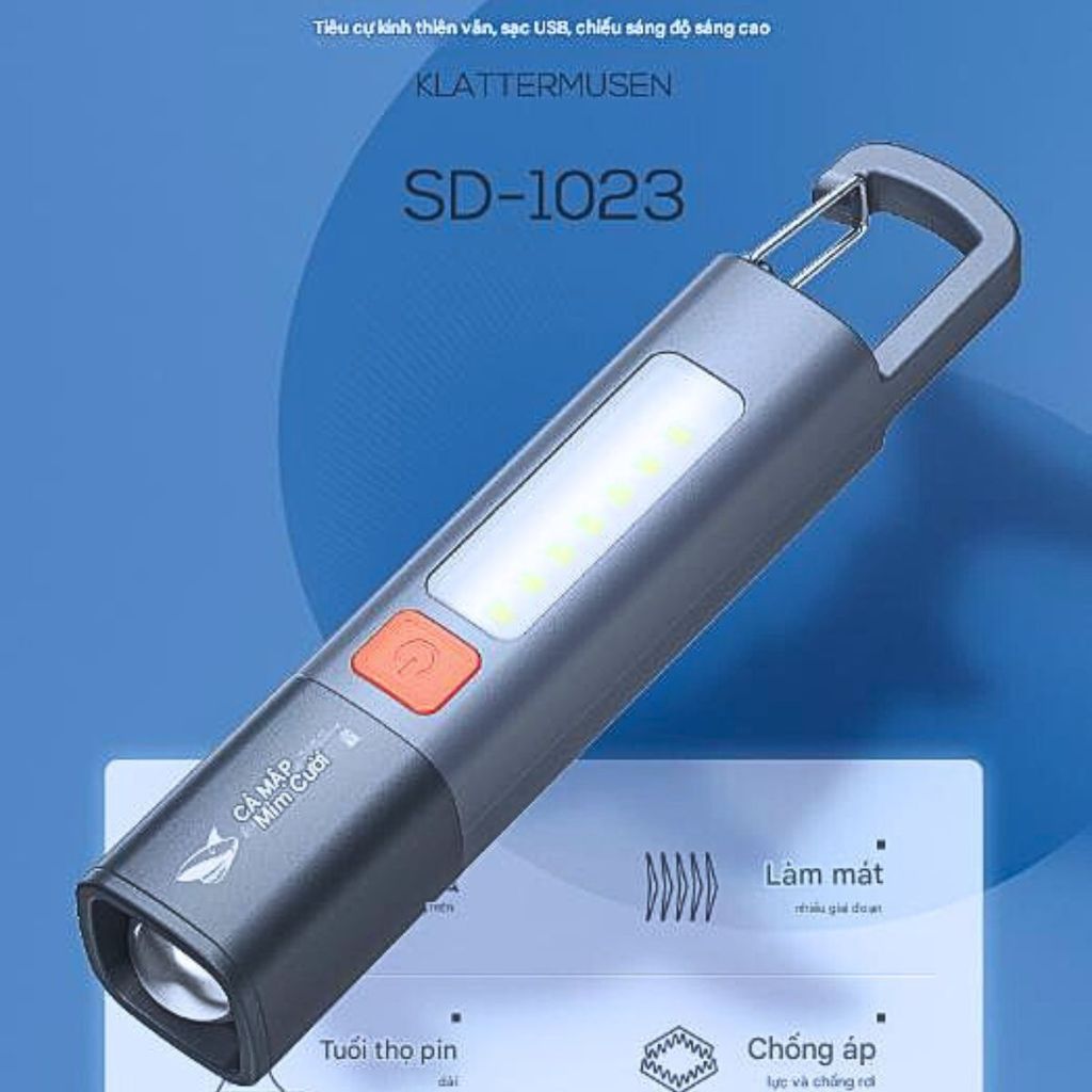 Đèn Pin 1023 a Smiling SHARK siêu sáng Đèn LED