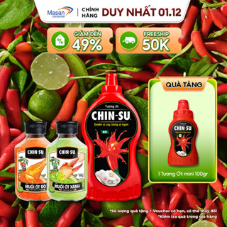  Combo 1 Xốt Muối Ớt Xanh + 1 Xốt Muối Ớt Đỏ + 1 Tương Ớt Chinsu 1Kg 