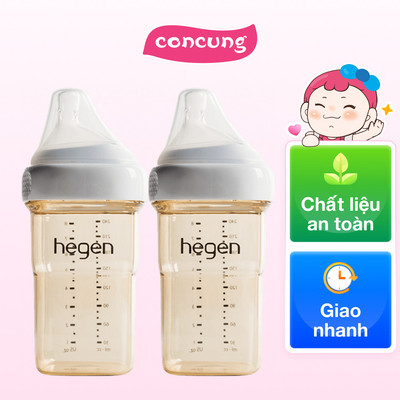 Combo 2 Bình sữa Hegen PPSU 240ml (3-6M)
