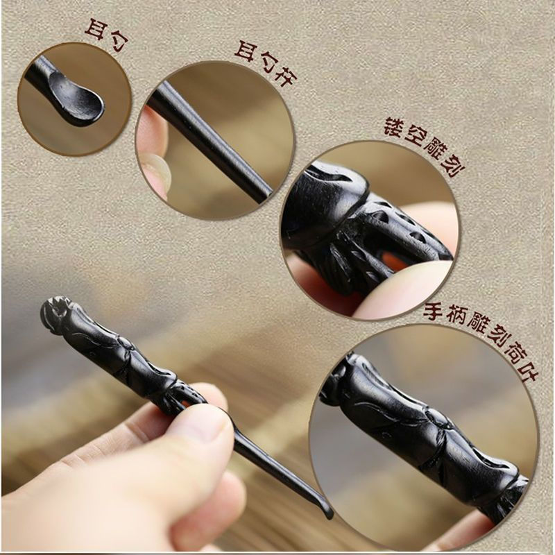 New Product#Ebony Peach Wood Ear Spoon Ear Cleaning Spoon Peach Wood Ear Spoon Adult Ear Cleaning To