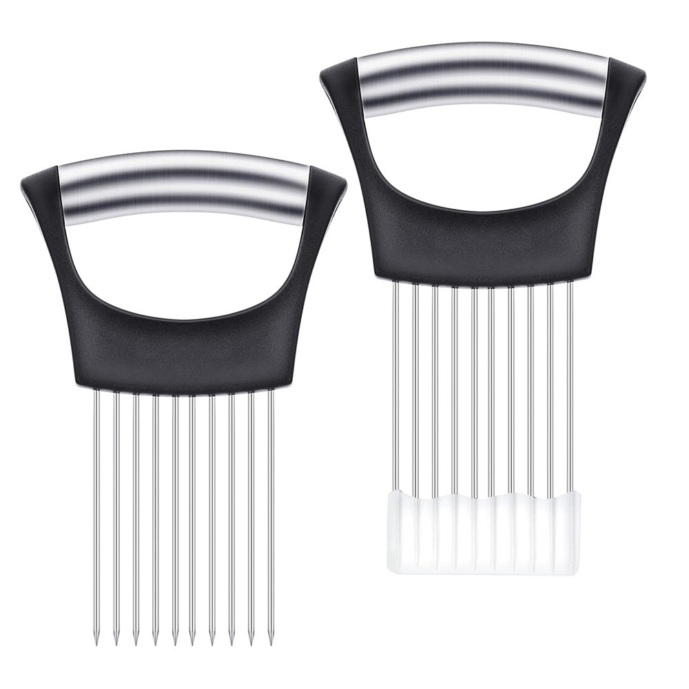 Hàng sẵn có 304 Thép không gỉ Hành Pin Thịt rời Cắt Hành Dụng cụ tiện dụng Cắt thịt Rau Giá đỡ Máy t