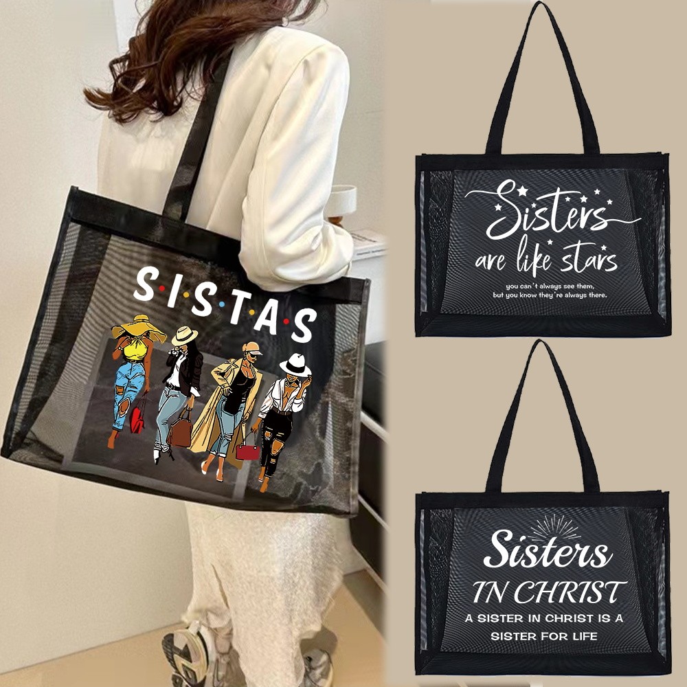 Women Wallets Tote Bags Travel Storage Bags Handbag Organizer Grid Package Sister Printing Series