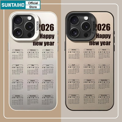 Ốp Điện Thoại Suntaiho 2026 Mẫu Lịch Năm Mới IDM Cứng Cao Cấp Chống Sốc Cho iPhone 11 12 13 14 15 16 17 Pro Max IP Plus