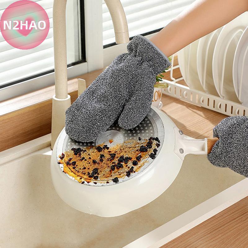 N2HAO 1 Cái Dây Găng Tay Rửa Chén Đa Năng Chống Thấm Nước Rửa Chén Găng Tay Nhà Bếp Cách Nhiệt Chống