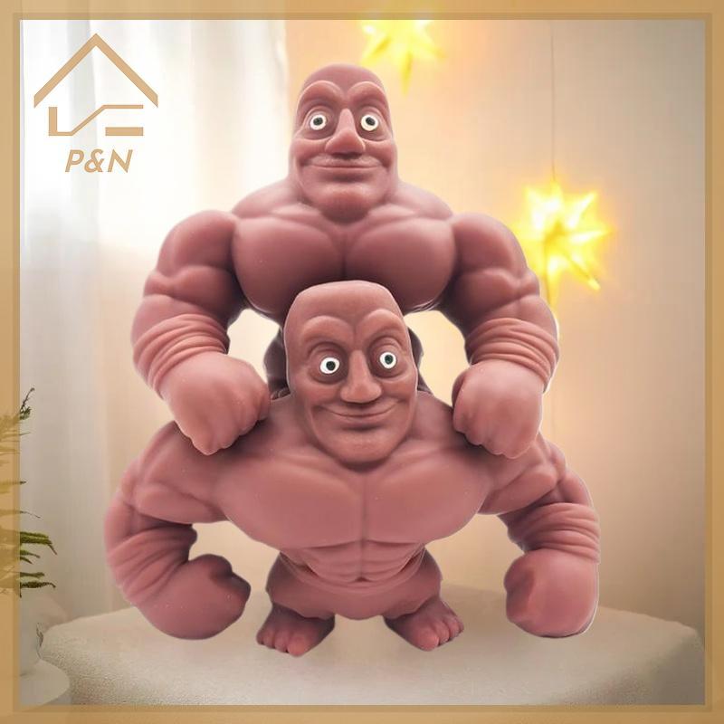 [P & N} Muscle Ý Brainrot Tung Tung Sahur Soft Rally Toy Sand Squishy Toy Đồ chơi giảm căng thẳng Fi