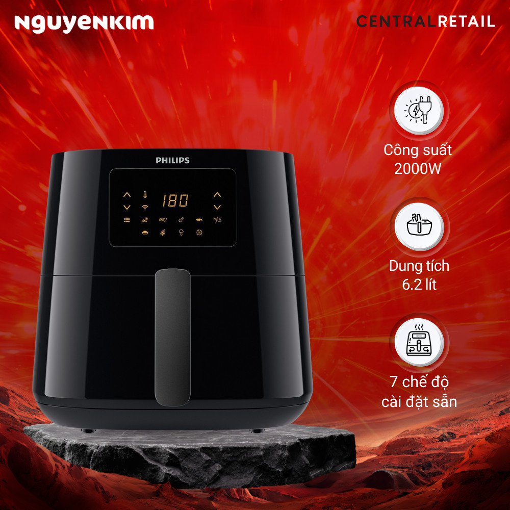 Nồi chiên không dầu Philips 6.2 lít HD9280/90