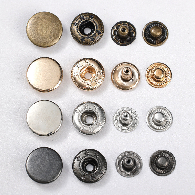 20 Bộ Khóa Kim Loại 655 633 831 Nút Chụp Xuống Áo Khoác Nút Chụp Ba Lô Nút Hành Lý