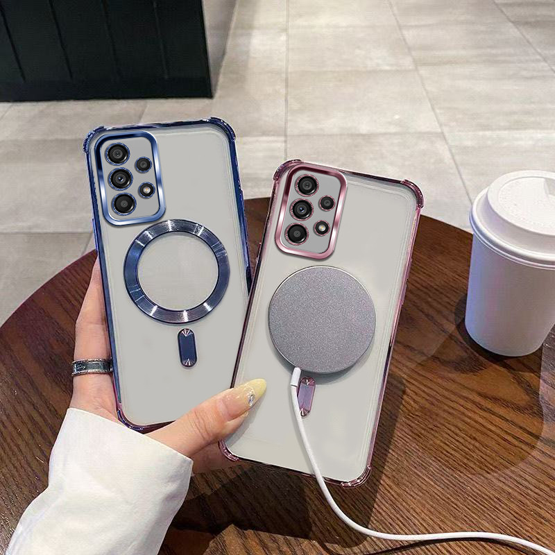 Thích hợp cho Ốp điện thoại Samsung A13 4G A23 A33 A53 A73 5G A04S LTE từ tính và không dây cho vỏ b