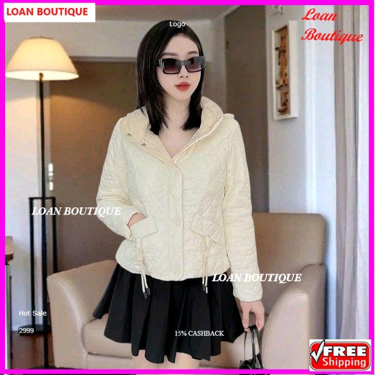 XẢ HÀNG-Áo phao nữ siêu nhẹ trần trám phom ôm dáng ngắn đẹp NY9221A