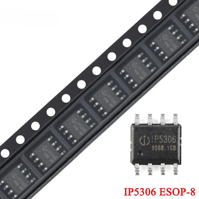 10 Cái / 1 IP5306 5306 SOP-8 ESOP-8 2.1A Sạc 2.4A Xả Điện Di Động Tích Hợp Cao SOC Chip IC Mới Chính