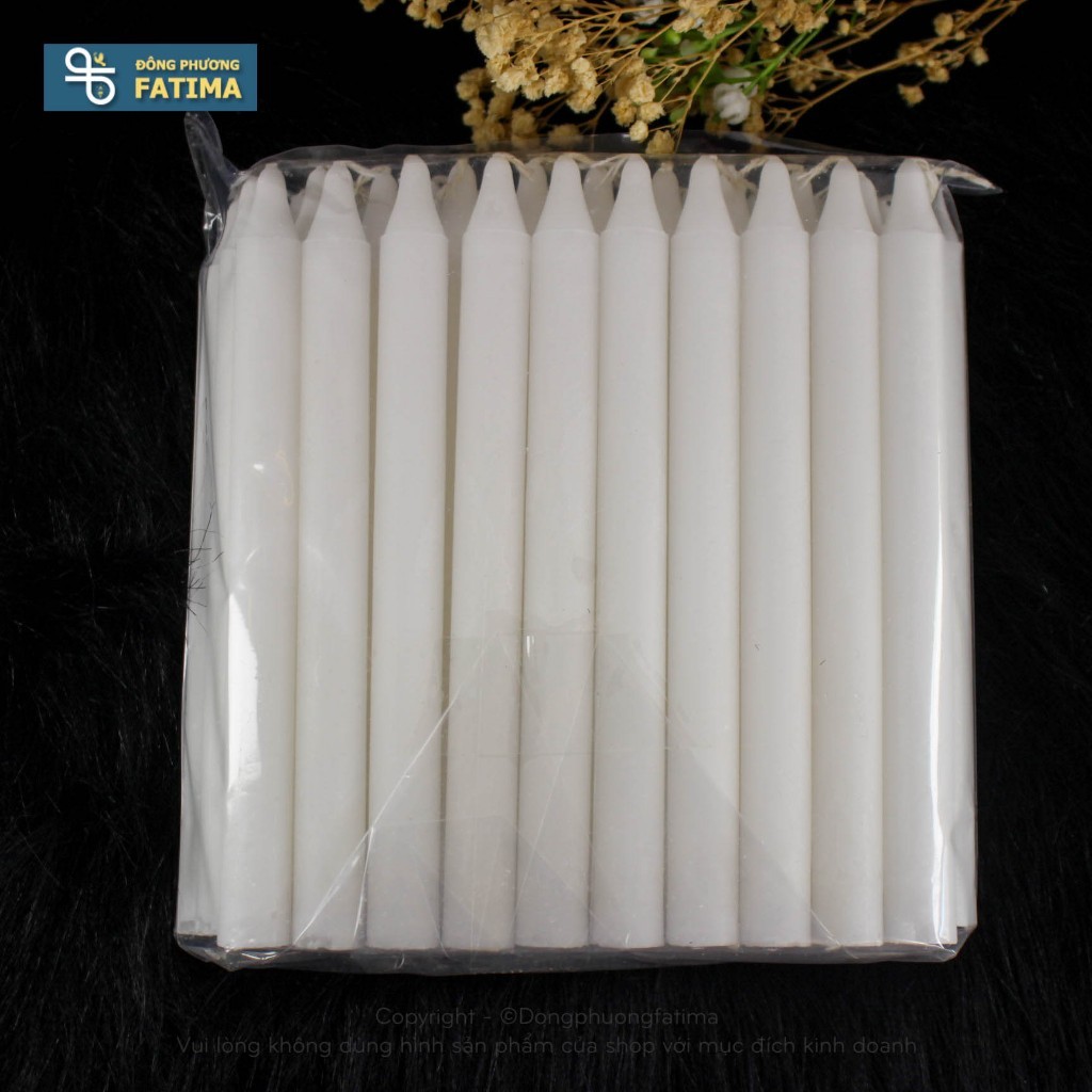 Bộ 10 Cây Nến Ký, Đèn Cầy Magic Taper, Taper Candel - Nến Sáp Đông Phương Fatima (NCDS-0180)