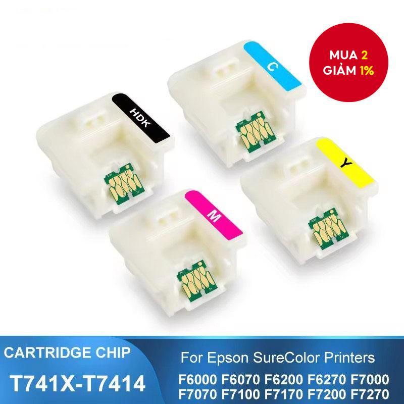 Chip hộp mực T7411 có giá đỡ cho Epson SureColor F6000 F6070