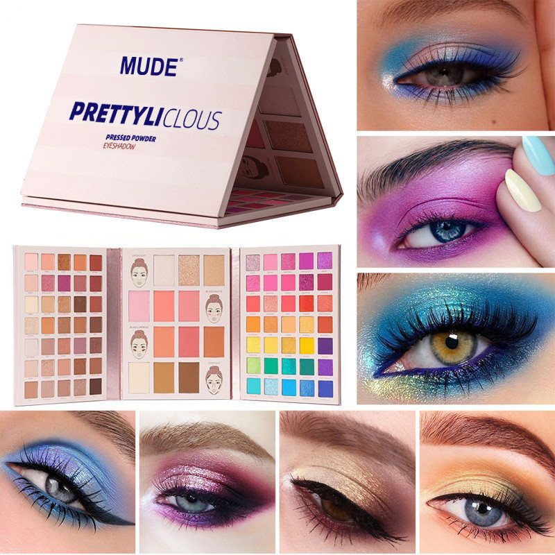 Vẻ Đẹp Chính Hãng mude Phong Cách Mới 82 Màu Phấn Mắt Bảng Blush Đường Viền Sân Khấu Trang Điểm Nghệ