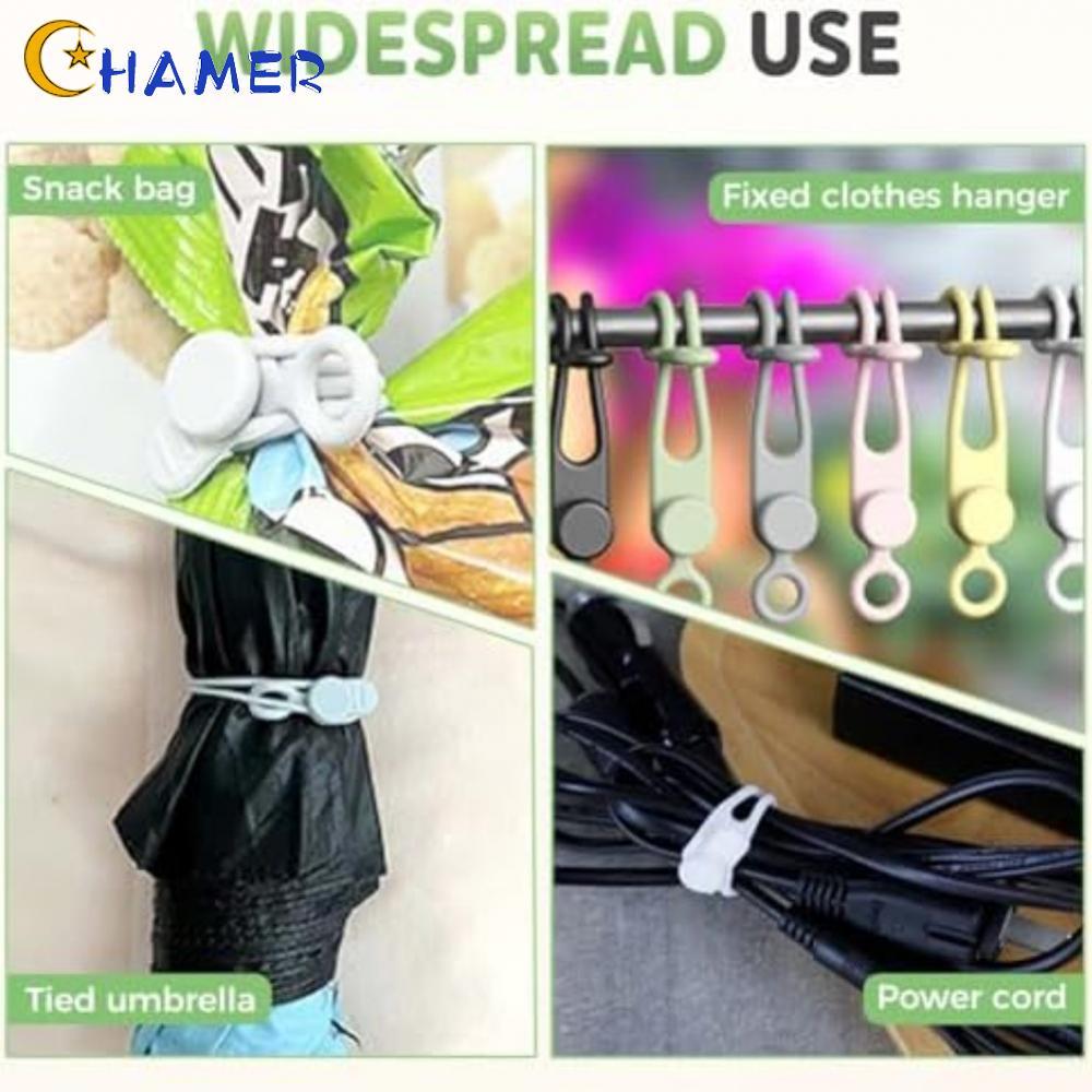 【CHAMER】Silicone Cable Organizers 120mm Colorful Reusable Cable Ties for Cord Management【HomeLiving】