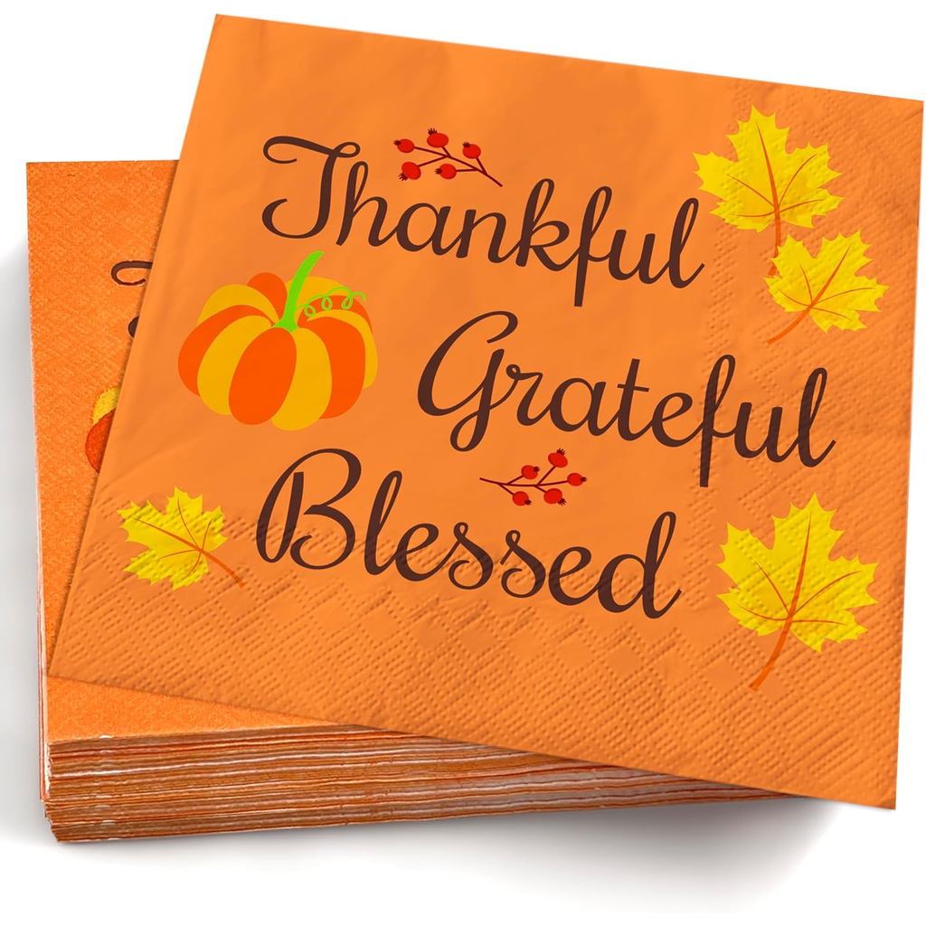 Khăn ăn tạ ơn OHOME | Trang Trí Bàn Lễ Tạ Ơn Cho Trong Nhà Ngoài Trời - Trang Trí Tiệc Bạn Bè Ủng Hộ