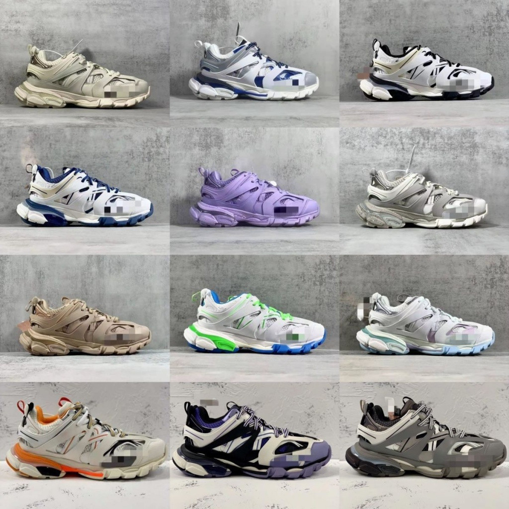 Balenciaga Paris Bố Giày Thế Hệ Thứ Ba track3.0 Trắng Cam Sữa Trà Màu Nâu Đảng Tất Cả Nam Nữ Thể Tha