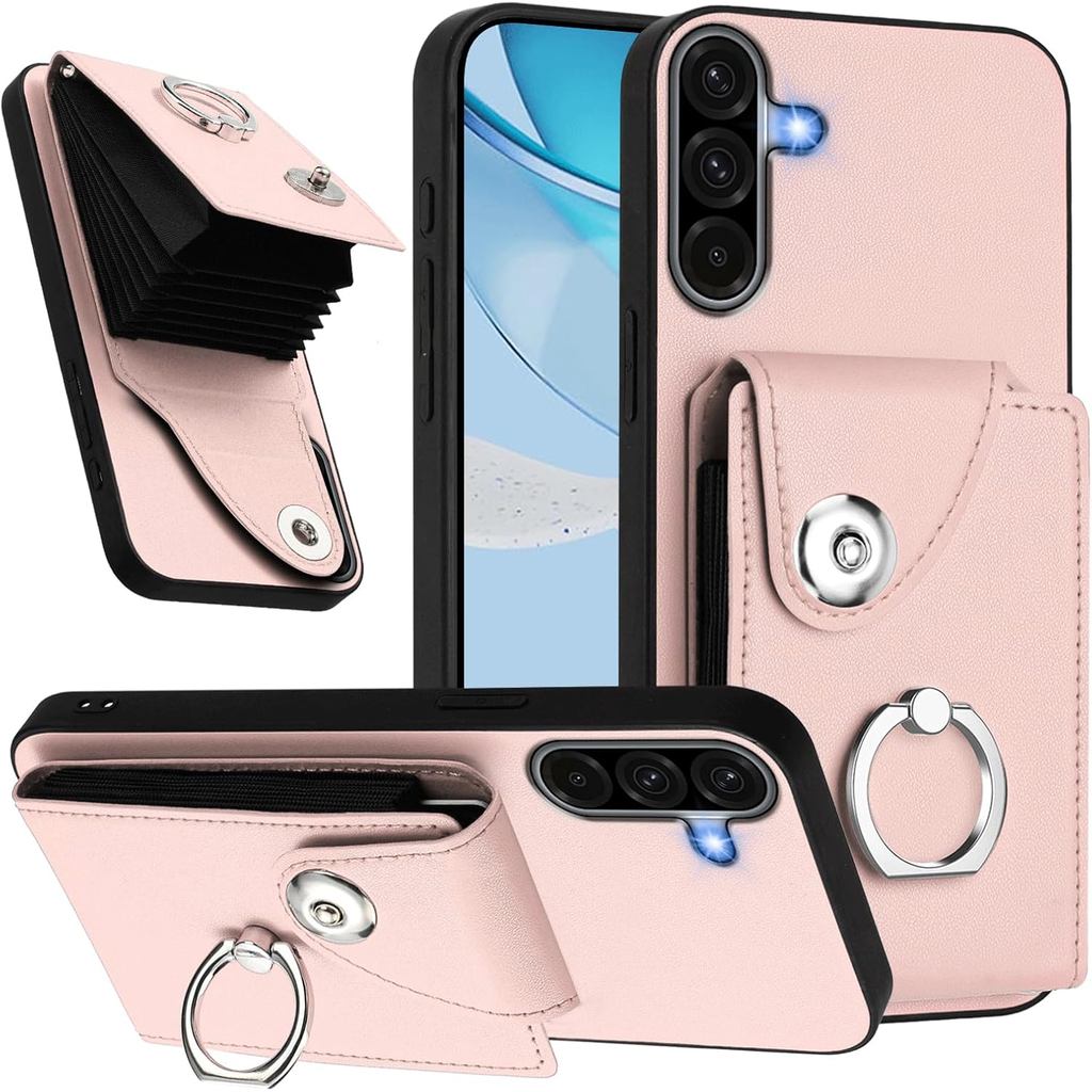 Ốp Ví Cho Samsung Galaxy A26 5G Có Khe Cắm Thẻ 360°Nắp bảo vệ chống sốc vòng xoay cho Samsung Galaxy