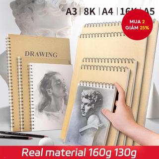  Proprofessional Sketchbook Vẽ Notepad 160 GSM Bút Chì Màu Tranh Sơn Dầu Màu Nước Gouache Notebook Nghệ Thuật Đồ Dùng Học Tập Bút Chì 