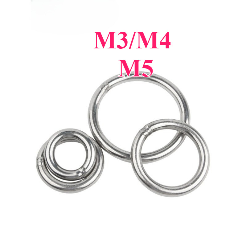 Vòng chữ O hàn rắn bằng thép không gỉ 304, vòng thép nâng, vòng kết nối võng yoga, vòng kéo tay thú 