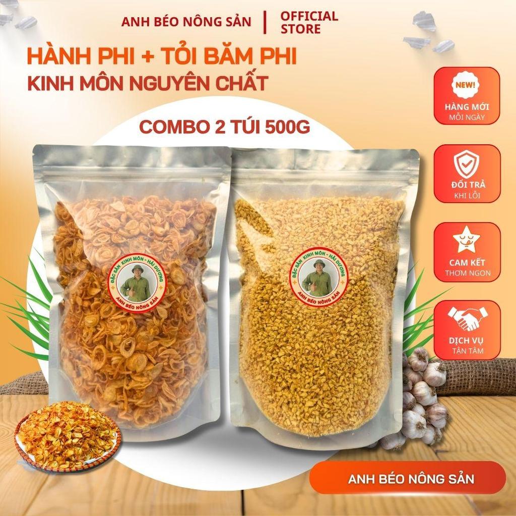 ComBo (500g) Hành Phi Ta + (500g) Tỏi Phi - Thơm - Ngon - Vàng - Giòn