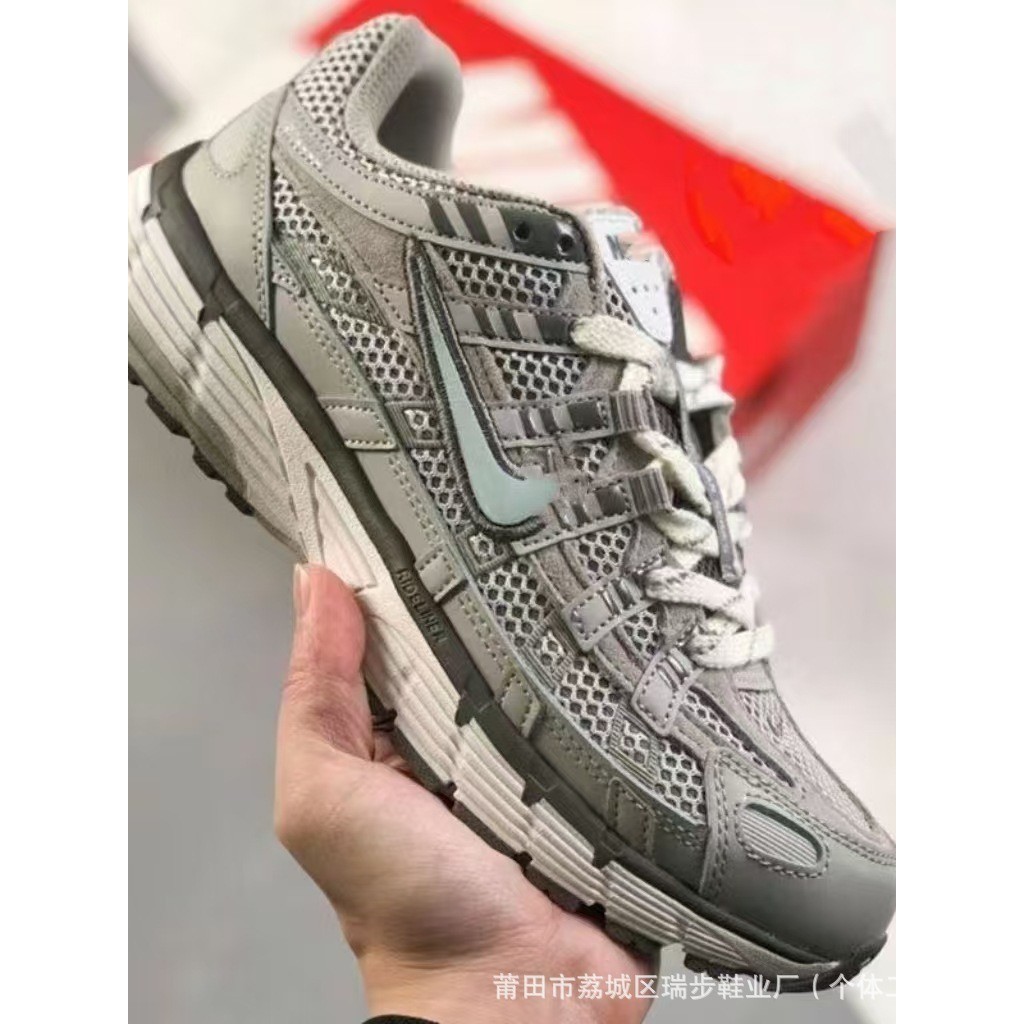 Giày Bố Cao P6000 Retro Thời Trang Hấp Thụ Sốc Giày Chạy Bộ Thoáng Khí Giày Thể Thao