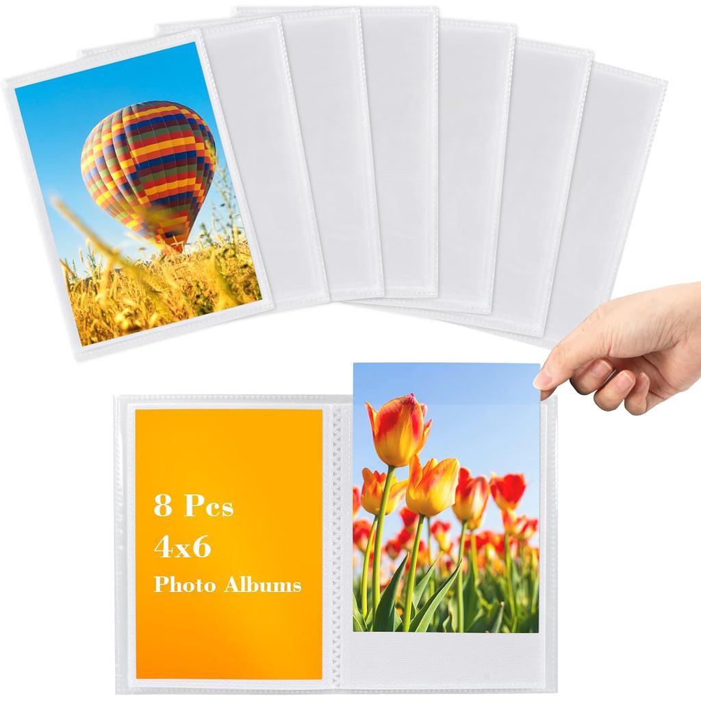 Album Ảnh MAQIHAN 4x6 Ảnh - Bộ 8 Album Ảnh Nhỏ 4x6, Album Ảnh Nhỏ Để Thu Thập Bưu Thiếp Du Lịch Phon