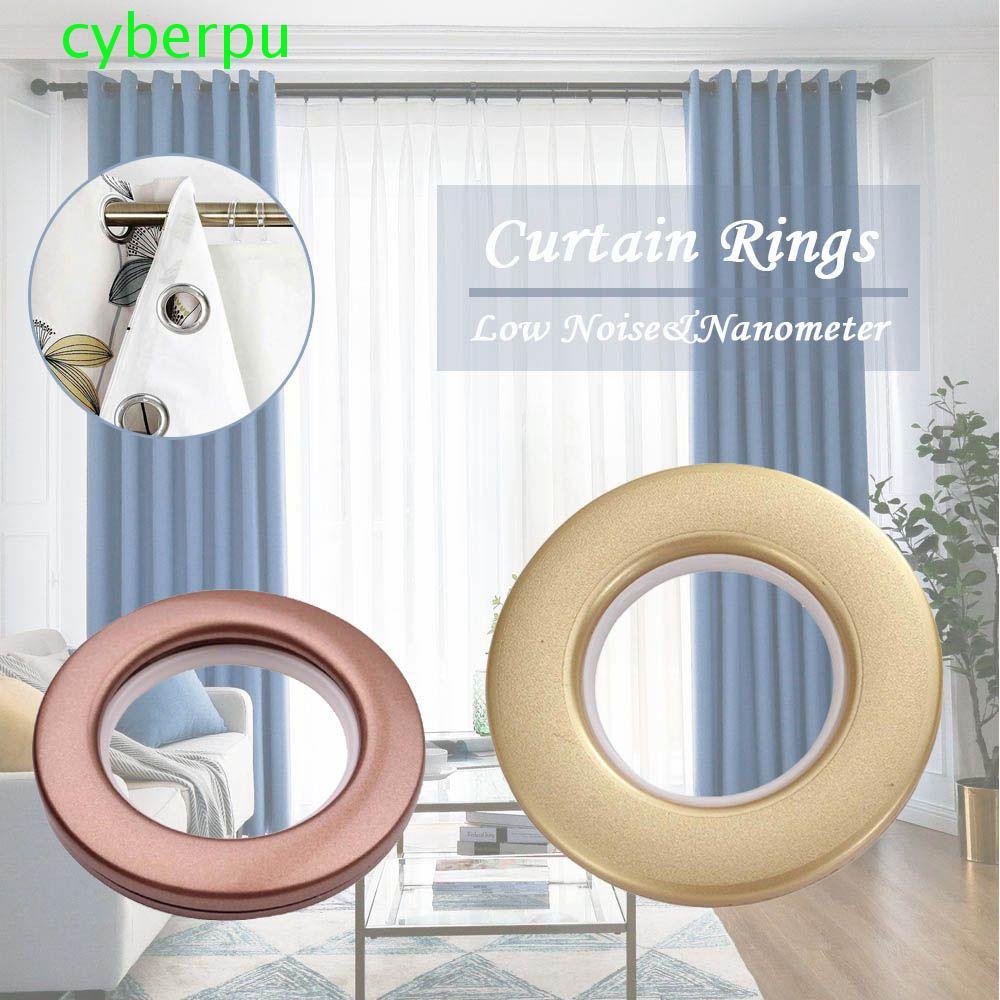 CYBERPULSE Rèm Nhẫn Ánh Sáng Mờ 9 Màu Vòng Khóa Lỗ Tròn Tiếng Ồn Thấp Vòng Tròn La Mã