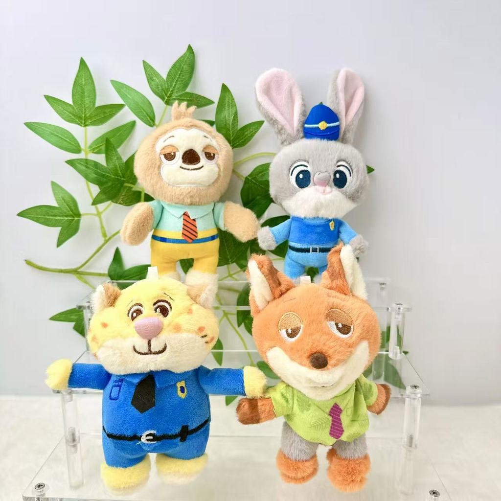 Disney Disney Crazy Animal City Judy Rabbit Nick Fox Búp bê sang trọng Mặt dây chuyền nhỏ Búp bê dễ 
