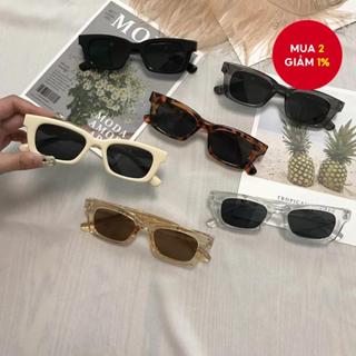 Lựa Chọn Thời Trang Nữ Nhỏ Xu Hướng Vuông Kính Mát Hàn Quốc Phong Cách Jennie Kính Mát Retro Mắt Mèo