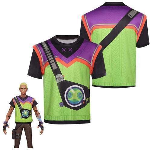 Áo thun nam thiết kế Gekko Valorant, in hình 3D rời, thoáng khí