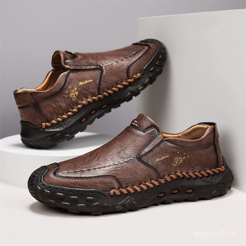 Hyunlong Cover Foot Low-Top Giày Da Size Giày