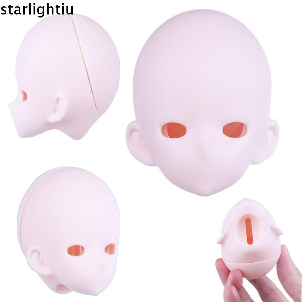 ONLYES 1 / 4 BJD Anime Headsculpt, PVC Openable Bjd Baby Head, Bjd Phụ Kiện Da Trắng Anime-Style Bjd