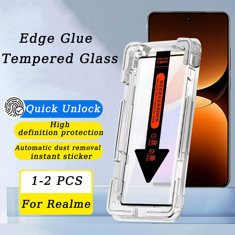 Cường Lực Tự Dán tự hút bụi cho Realme 12 11 10 GT Explorer Master 7 5 GT7 GT5 Pro+ Plus 5G 4G 2025 