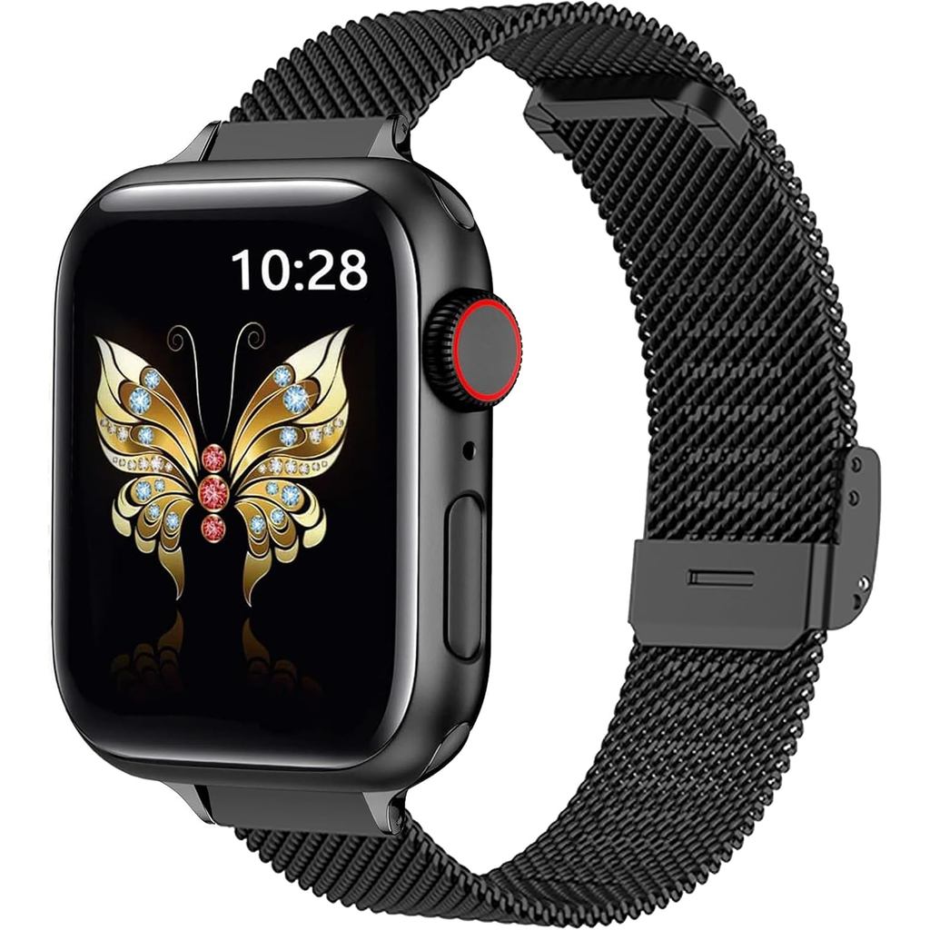 Dây kim loại FitTurn Tương thích với LIVIKEY 41mm Dây đeo vòng lưới bằng thép không gỉ Vòng đeo tay 