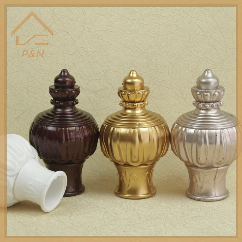 [P & N} 2 Thanh Rèm Đầu Trang Trí Thanh La Mã Niêm Phong Thanh Rèm Thanh Cắm Trang Trí Đầu Thanh La 