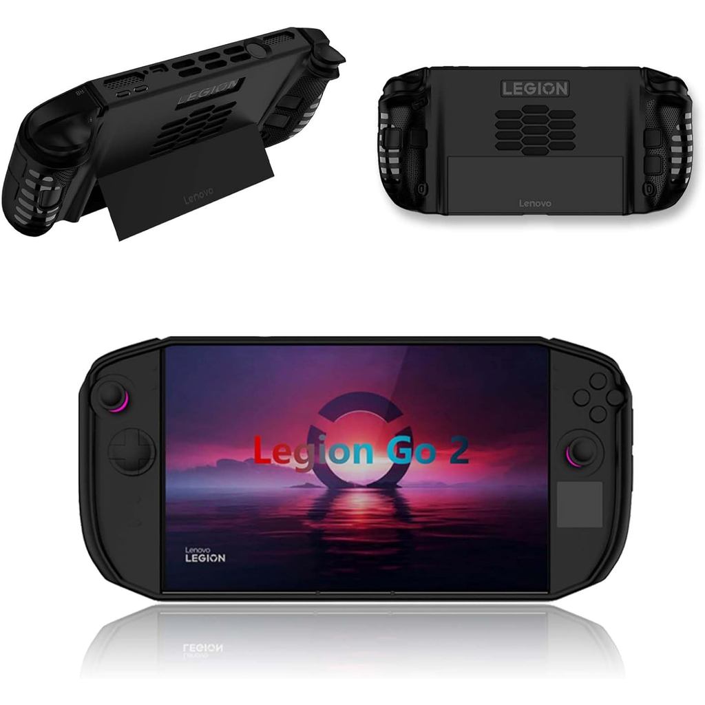 Ốp lưng cho Lenovo Legion Go 2, Vỏ bảo vệ silicon NOUKAJU có chân đế, chống rơi, chống trầy xước, ch