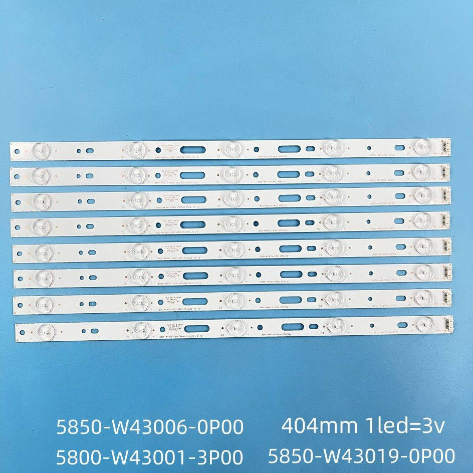 Toshiba 43L5650 43L3650 - Bộ 8 thanh kèm 5 đèn LED cho Toshiba TV 43S810 43E350 5800-W34001-3P00 [Cu