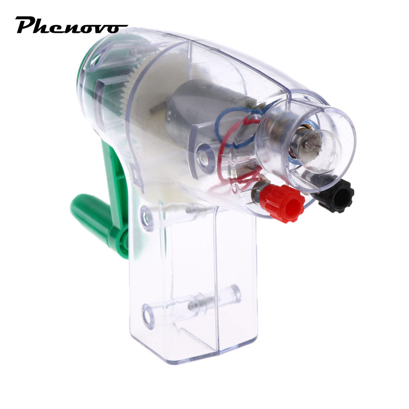 Đồ chơi Experinment - DIY Hand Crank Mechanical / Crank Inductor Mô hình nhựa