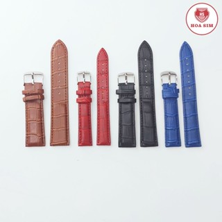 Dây da đồng hồ P27 dập vân cá sấu không thấm nước (Nhiều màu) size 12 14 16 18 20 22mm Phụ kiện đồng hồ