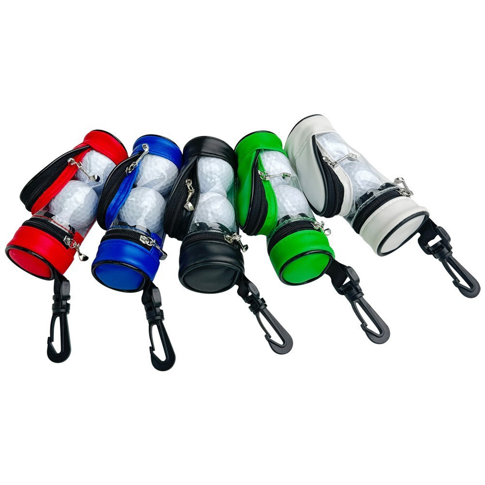 Spot Goods#Golf Waist Bag Mini Ball Bag PU Material ball bag Ball Stud Golf Supplies Tool Bag Multi-