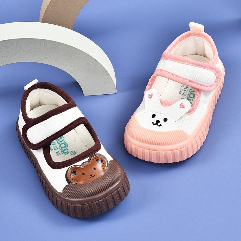 【0-3 Years】Infant Toddler Shoes Baby Girl Lightweight Non Slip Canvas Shoes