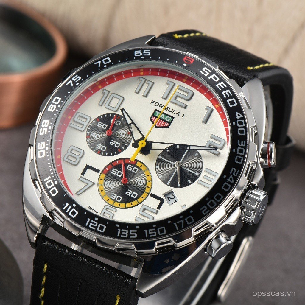 T TG Classic Series F1 Nam Thời Trang Đa Năng Chống Nước Chronograph Racing Đồng Hồ Màu Sắc Phù Hợp 