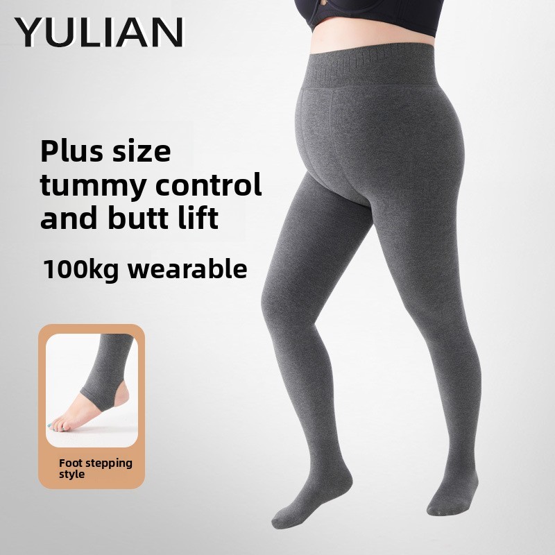 Quần lót lông cừu dày màu xám cỡ lớn dành cho nữ có đáy cốt LLK