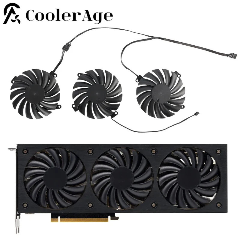 Thay Thế Quạt Card Video Cho INNO3D GeForce RTX 3080 3080 Ti 3070 Ti X3 OC 85MM CF-12915S RTX3080 RT