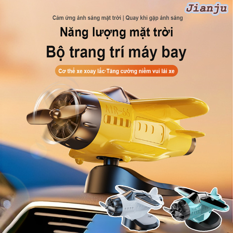 Máy Bay Năng Lượng Mặt Trời Trang Trí Taplo Ô Tô