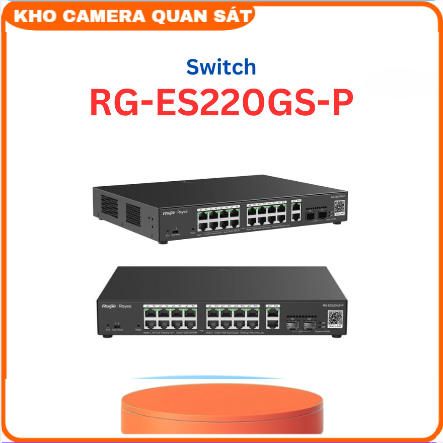 Switch POE 16 cổng Ruijie RG-ES220GS-P Gigabit Smart POE - hàng chính hãng